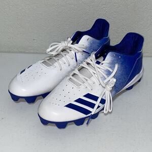 Adidas Icon 4 MD Baseball Cleats Men's Size 13 White Royal Blue G26695 NEW NWOT
